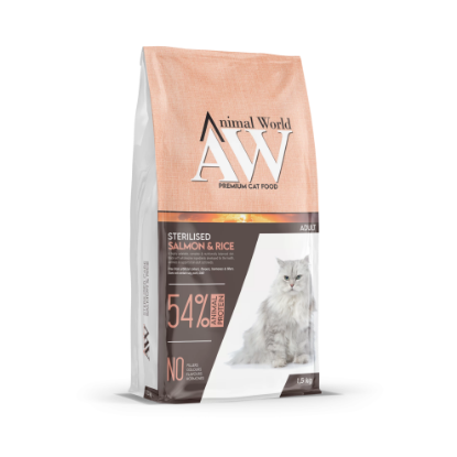 صورة طعام قطط  Animal world 1.5 Kg معقم 