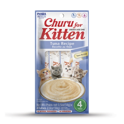 صورة CHURU FOR KITTEN Tuna Recipe INABA مكافأت الكريمة 