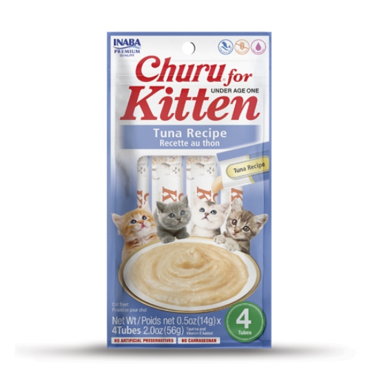 صورة CHURU FOR KITTEN Tuna Recipe INABA مكافأت الكريمة 