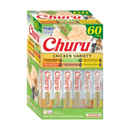 صورة CHURU 60 ct Chicken Variety Box INABA مكافأت الكريمة 