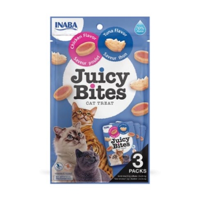 صورة JUICY BITES Chicken and Tuna Flavors INABA قطع مكافأت 