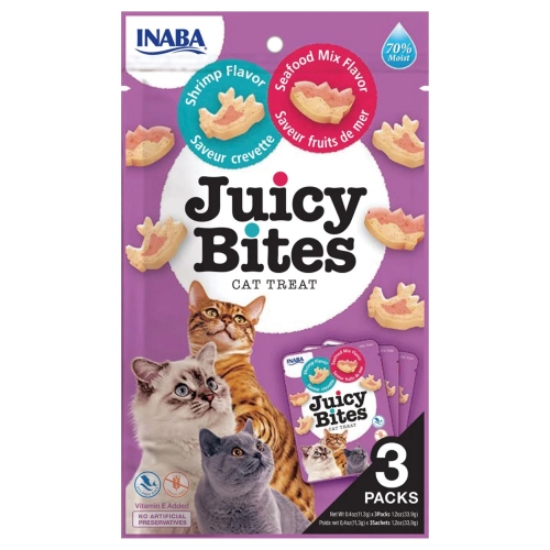صورة Juicy Bites Shrimp & Seafood Mix Flavor INABA قطع مكافأت 