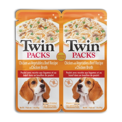 صورة TWIN PACKS Chicken with Vegetables & Beef Recipe in Chicken Broth INABA