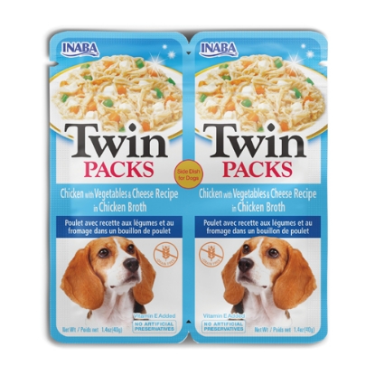 صورة TWIN PACKS Chicken with Vegetables & Cheese Recipe in Chicken Broth INABA