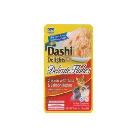 صورة DASHI DELIGHTS DELICATE FLAKES CHICKEN WITH TUNA & SALMON RECIPE INABA