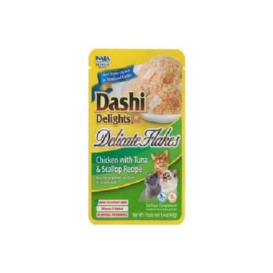 صورة DASHI DELIGHTS DELICATE FLAKES CHICKEN WITH TUNA & SCALLOP RECIPE INABA