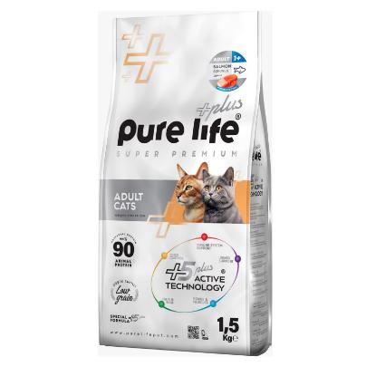 صورة PURELIFE PLUS ADULT CAT 32/15 SALMON 1.5KG ( Super Premium food )